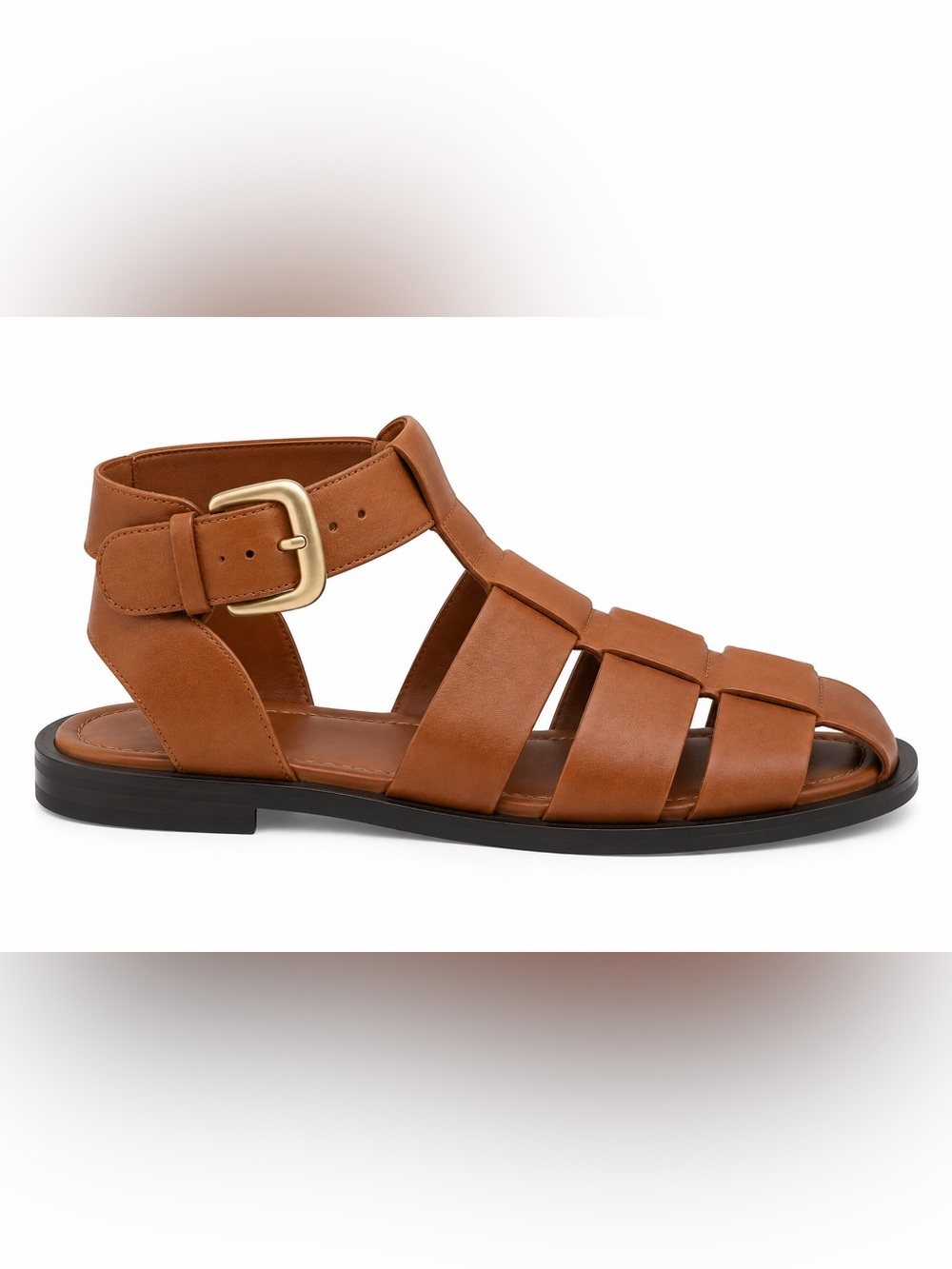 NWOB Sam Edelman Dawn Fisherman Flat Sandals Brown Size 6.5 Summer Comfort